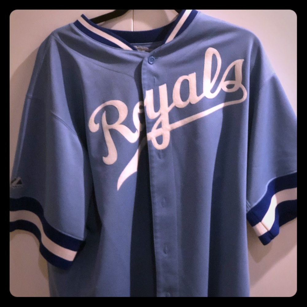 Royals Vintage Jersey Blue Majestic Cooperstown